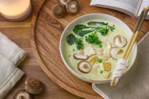 Rich Thai Curry Soup with Creamy Coconut and Silky Beans